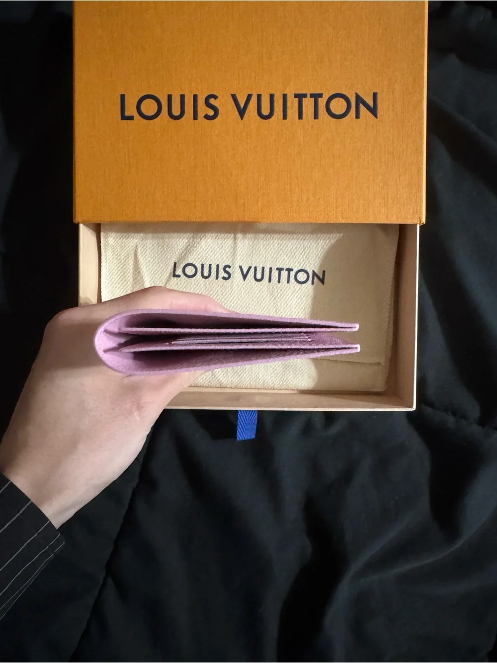 Louis Vuitton passport holder pink